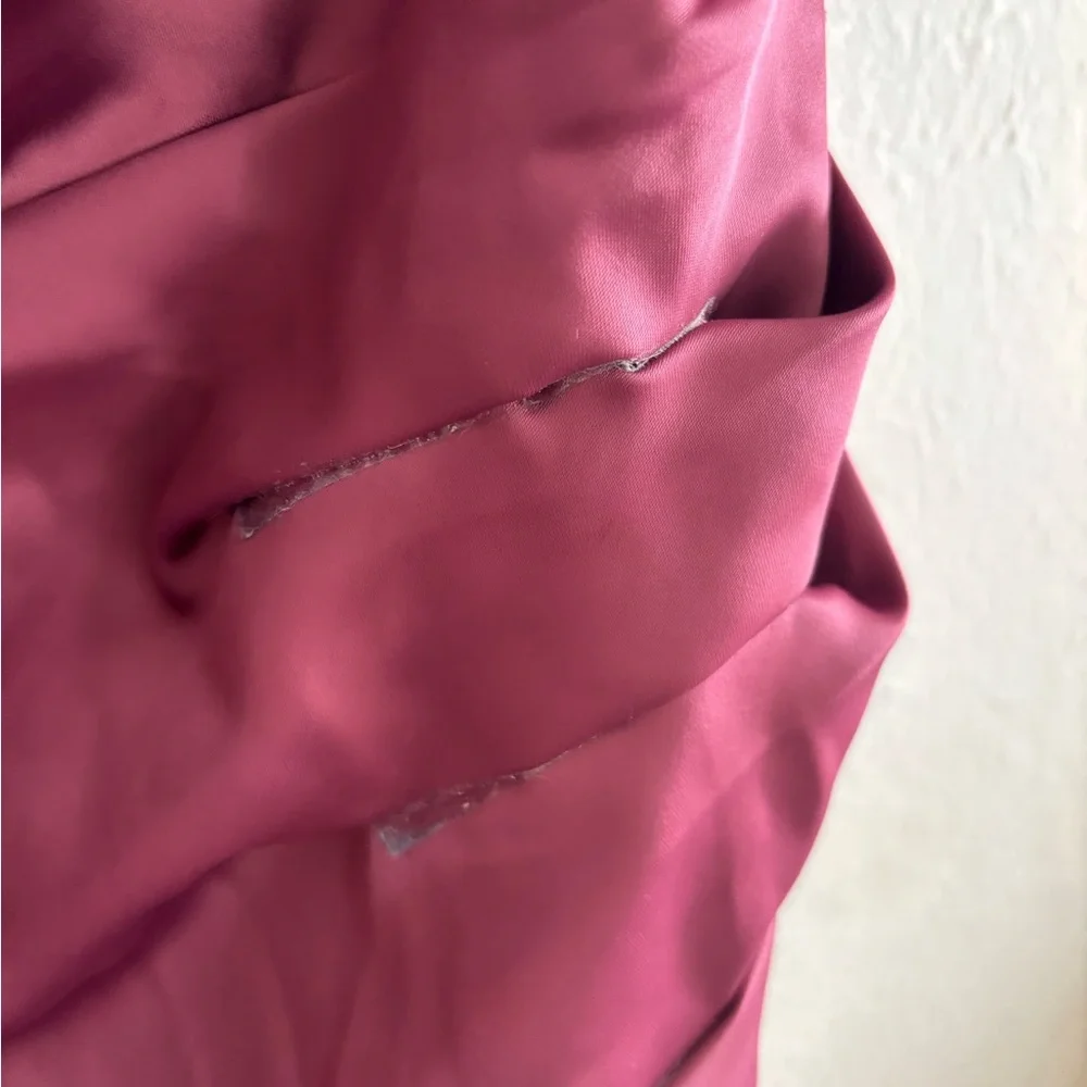 Elegant‎ Strapless Burgundy Evening Gown